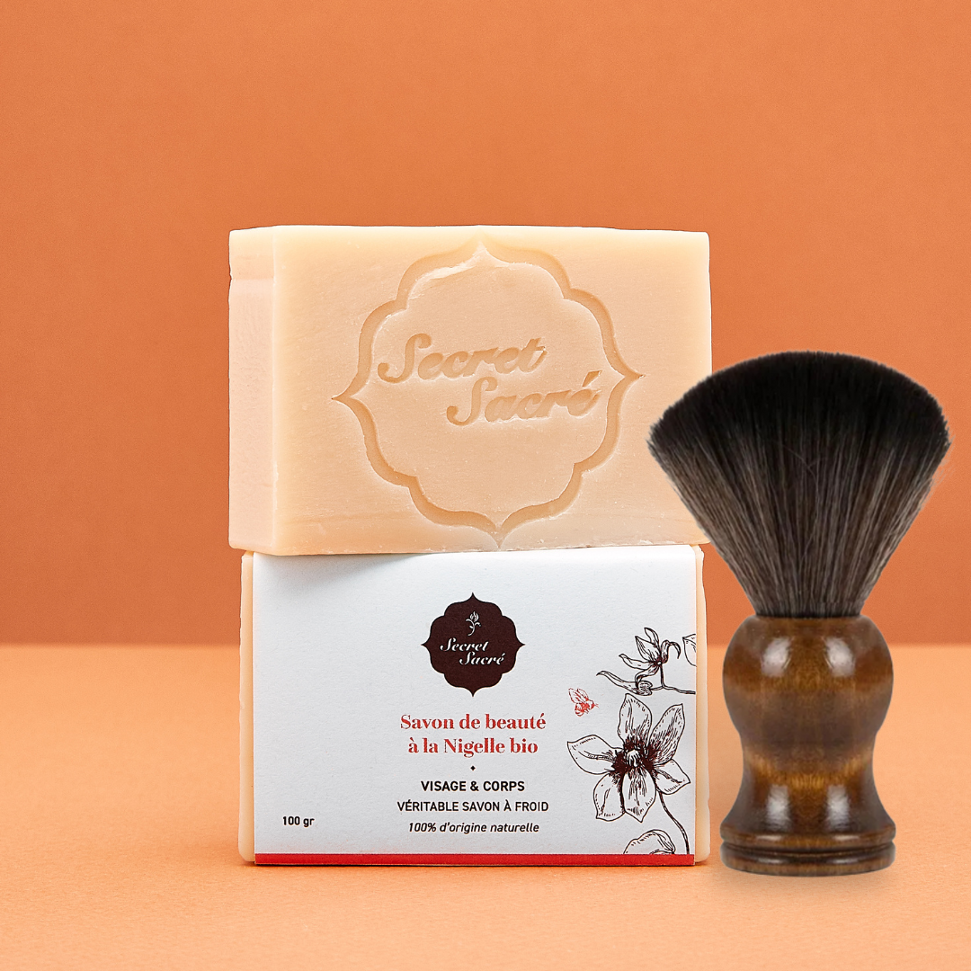 Savon à la nigelle blaireau rasage