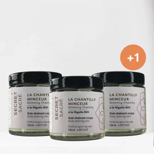 3+1 Chantilly minceur à la nigelle - Secret Sacré - cosmétique bio à la nigelle