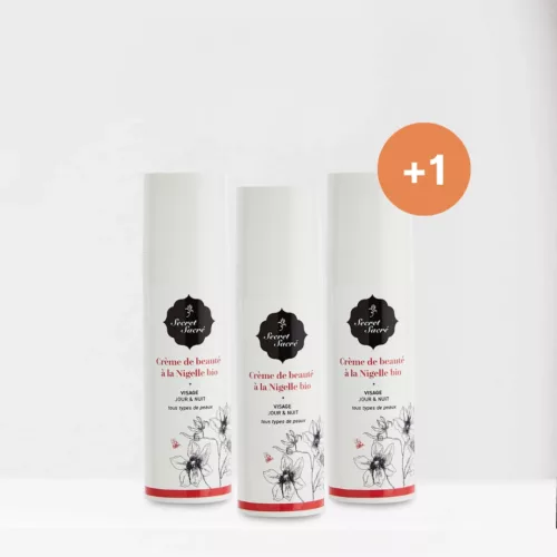3+1 Crème visage à la nigelle - Secret Sacré - cosmétique bio à la nigelle