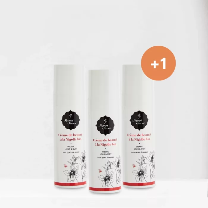 3+1 Crème visage à la nigelle - Secret Sacré - cosmétique bio à la nigelle