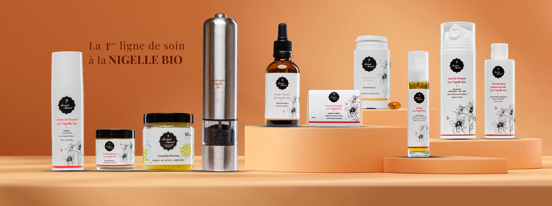 Bannière Secret Sacré - Cosmétique Bio à la nigelle