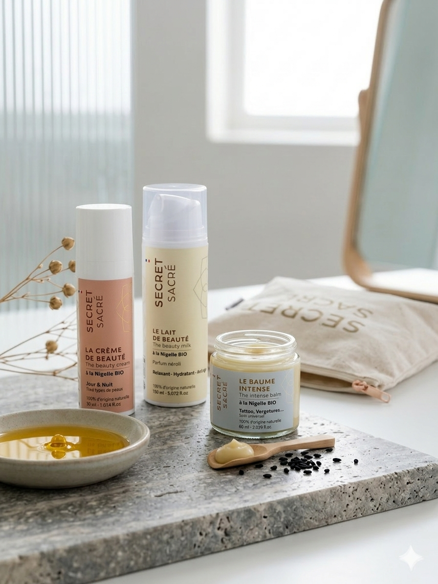 Total Beauty : Trio de soins corps à la nigelle